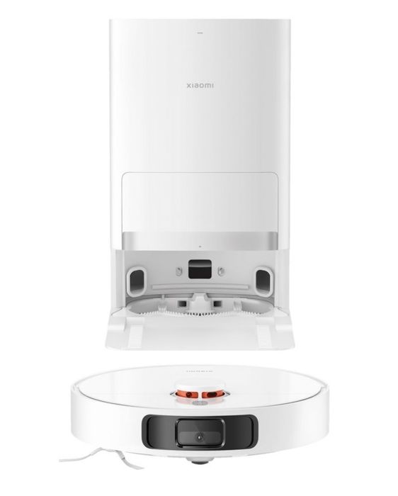 Прахосмукачка робот Xiaomi Robot Vacuum X20+.Функционалност: Уредът включва докинг станция за автоматично изпразване на контейнера за прах и изпиране