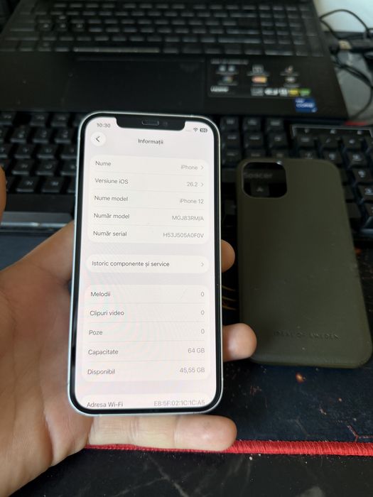 Vand iPhone 12 bateria 100% alb