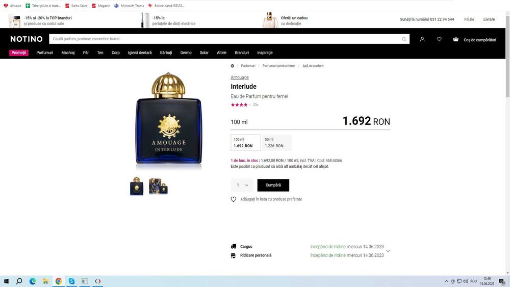 Parfum extract Amouage Interlude