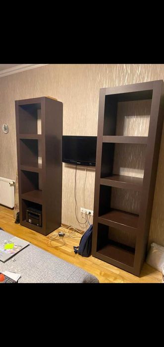 Книжные полки цвета венге