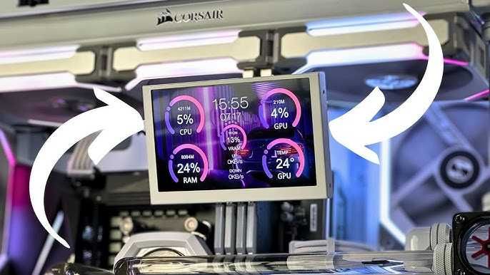 Мини Дисплей 3.5" IPS за Gaming PC Мониторинг на Темп. и Др.