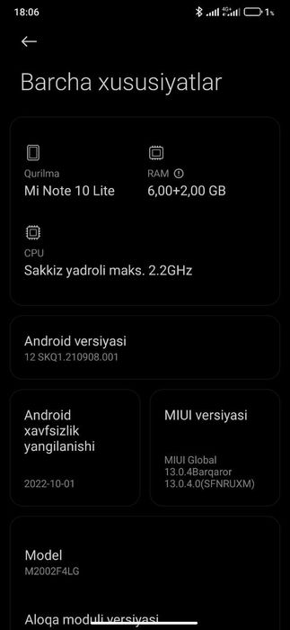 Sotiladi mi note 10 lati
