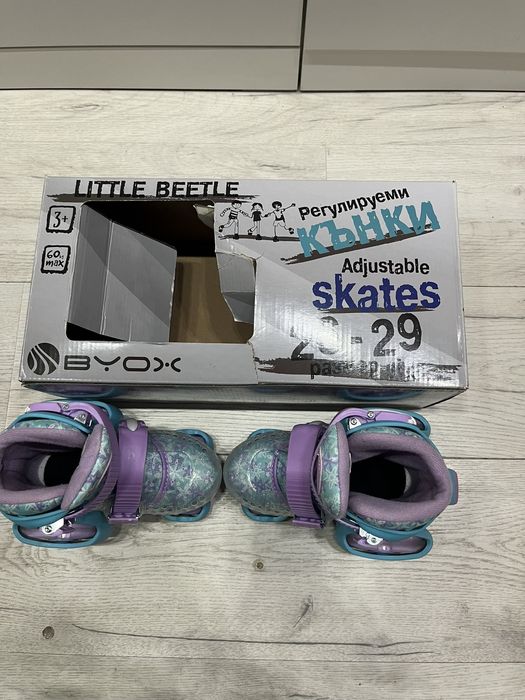 Регулируеми кънки BYOX с PVC колелца LITTLE BEETLE Frozen GIRL XS/26-29/
