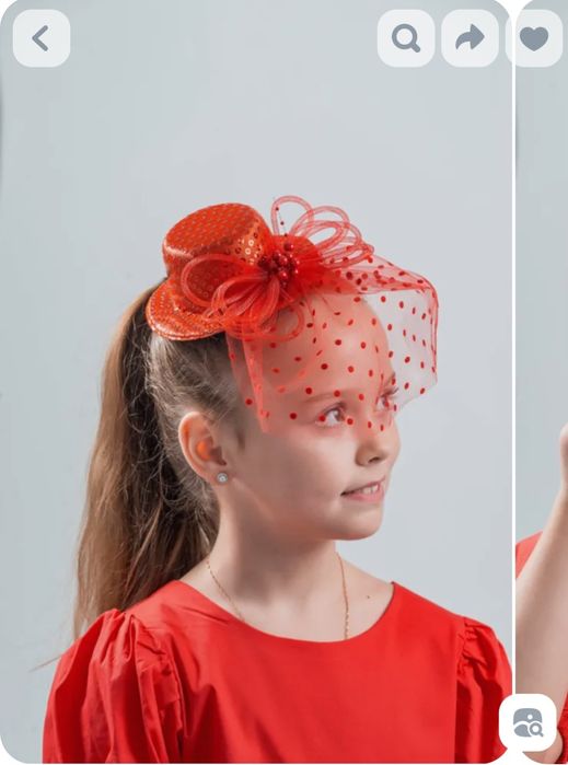 Шляпка-зажим карнавальная