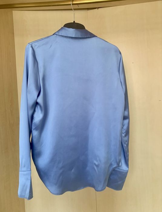 ZARA синя сатенена риза М / Л