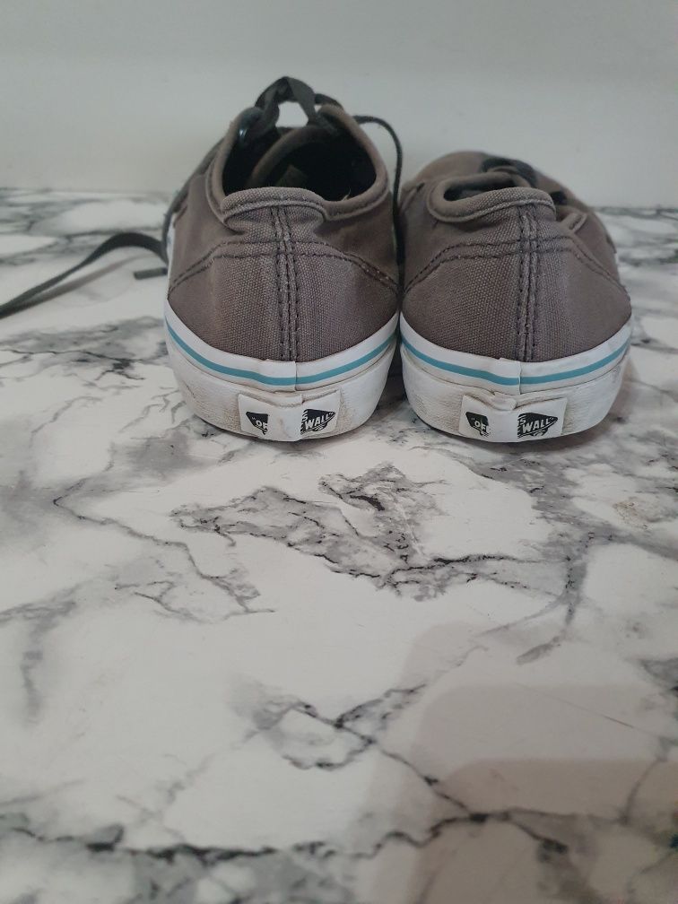 Turquoise and best sale grey vans