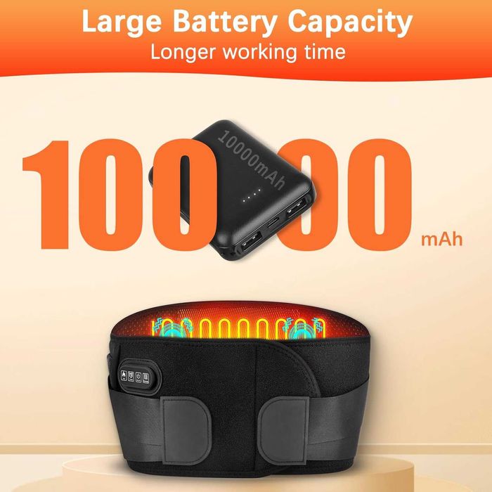 Изключително голяма 60-инчова безжична нагревателна подложка за гръб