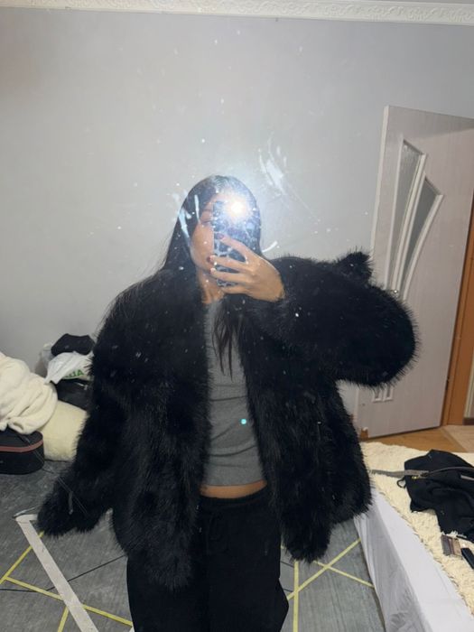 Эко шуба черная, новая