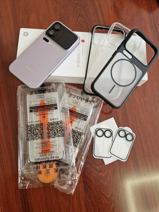 НОВ! Xiaomi 17 PRO , 16GB RAM , 512 GB памет + много кейсове , стъклени протектори и защитно стъкло за втория дисплей