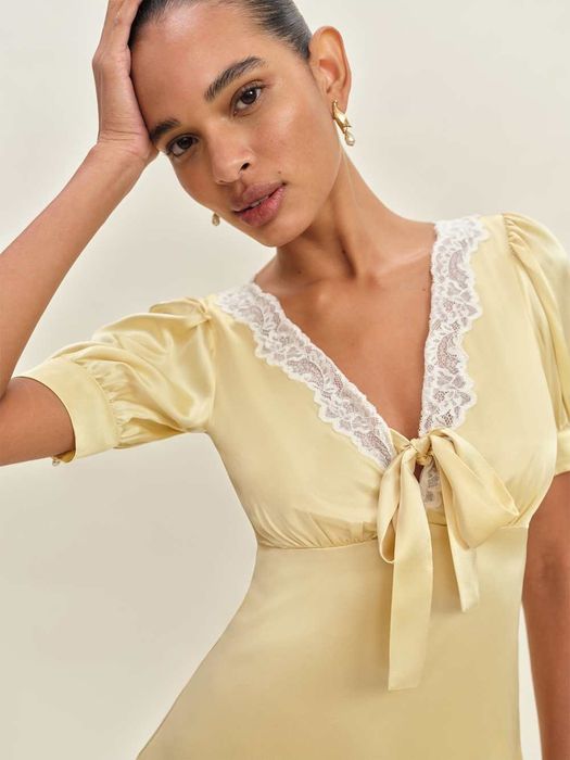 Avin Silk Dress Reformation