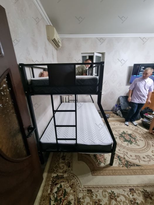 Двухъярусная Кровать Металлическая, Икки Каватли Кровать Теимир, Евро