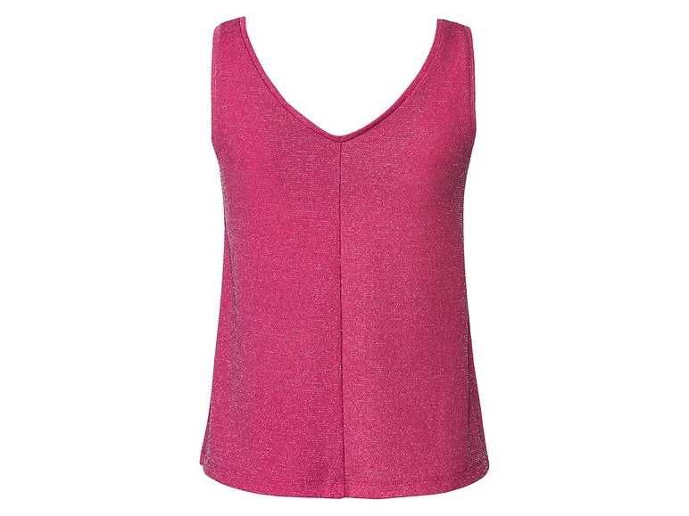 Розов дамски топ без ръкави , р-р М/L с лек блестящ ефект