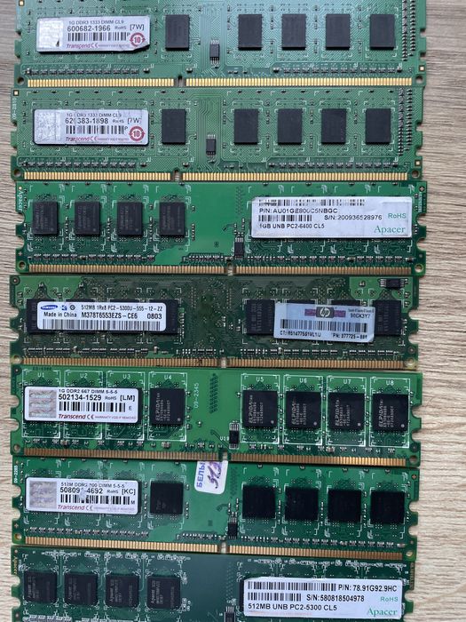 Продам ОЗУ, материнская плата g31 в сборе.