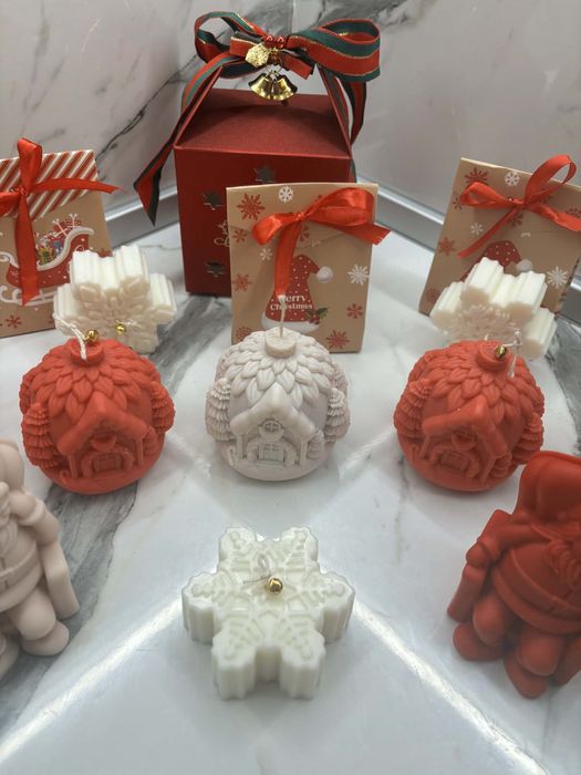 Коледни соеви свещи ръчна изработка ПРОМОЦИЯ НА ВСИЧКИ АРТИКУЛИ