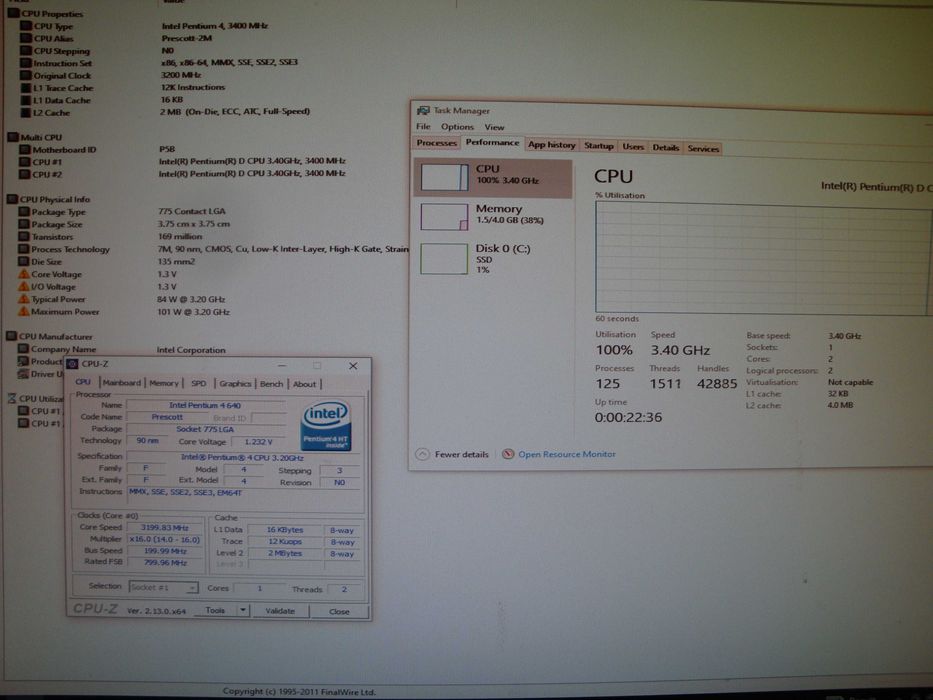 Procesor intel pentium 4 640 3.2Ghz 2mb FSB 800 Mhz LGA 775 SL7Z8
