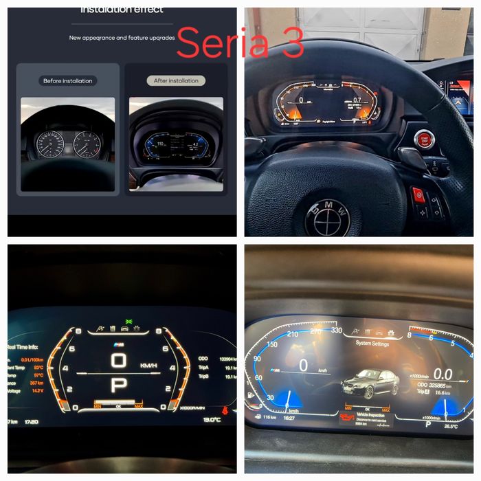 Ceasuri digitale Bmw Seria 3 E90,E91,E92,Seria5 E60,E61,E70,E71,X5,X6