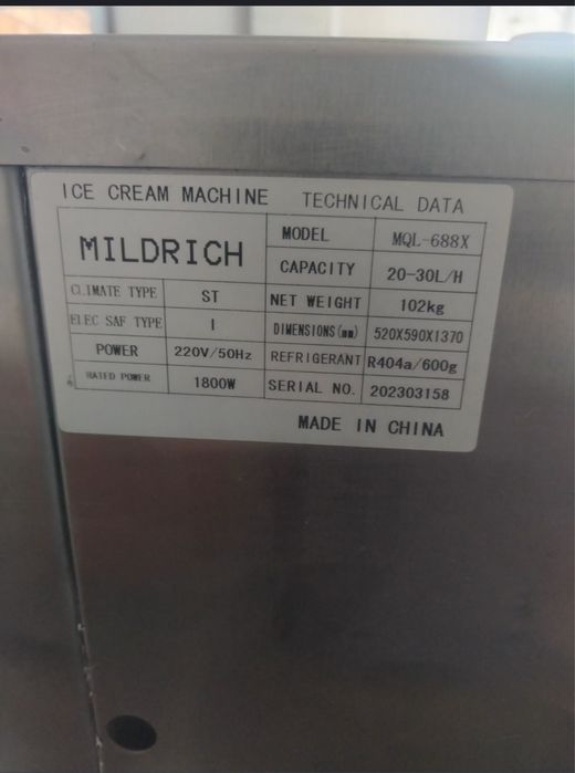 Frezer,frigomat,gadali,mildrich,donper, muzqaymoq aparat, frezer,фрезе