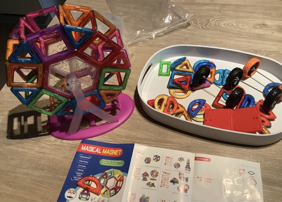 Set Inteligent de Constructie Magnetic 168 buc