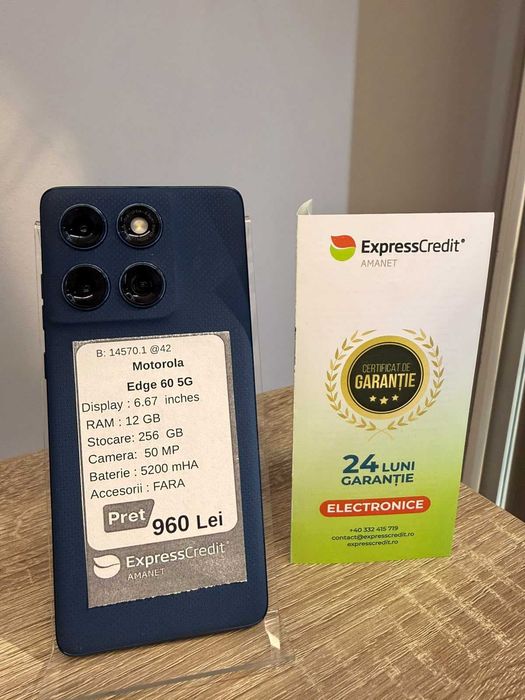 (AG42) Telefon Motorola Edge 60 5G *2 ANI GARANTIE* (B14570)
