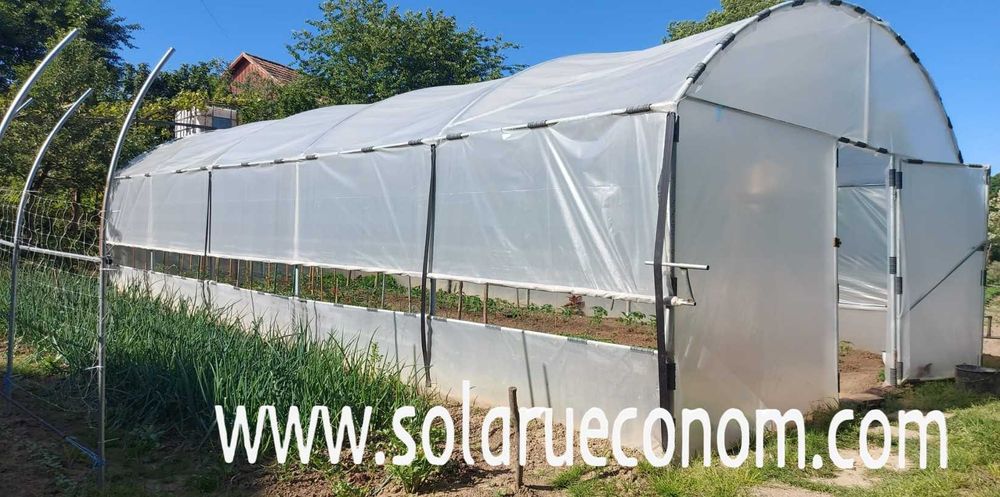 Solar (sera) - structura metalica și folie - 5x6m(30 mp) – 2977 lei