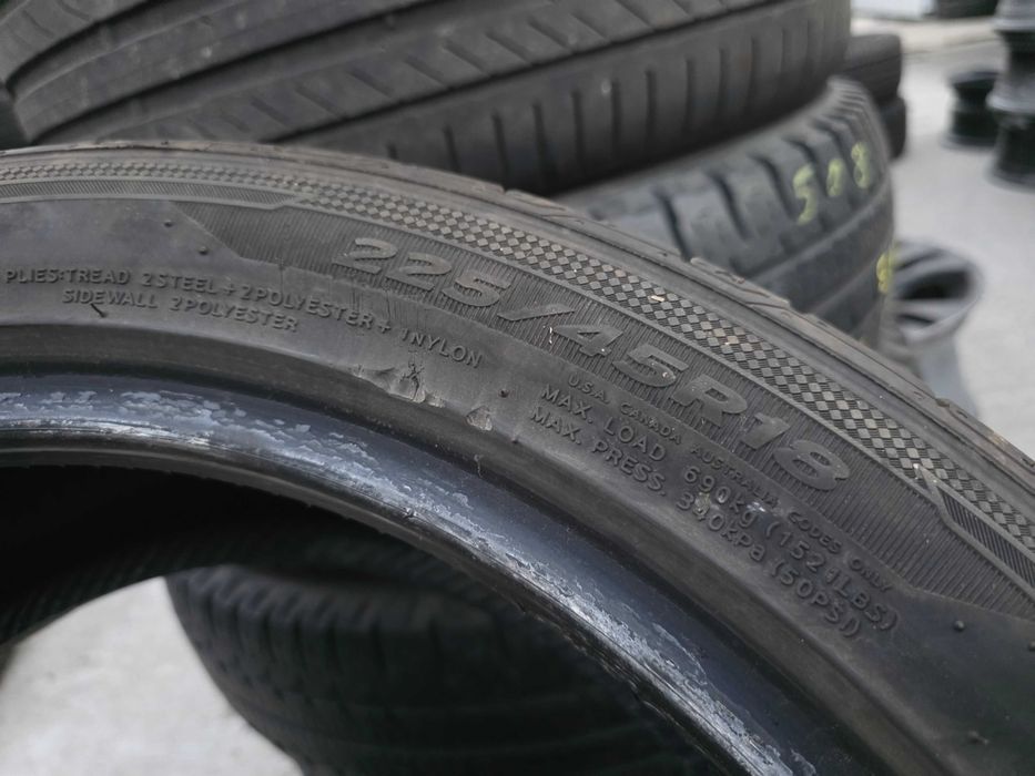 2бр Летни гуми 225 45 18 - Hankook - DOT 2023