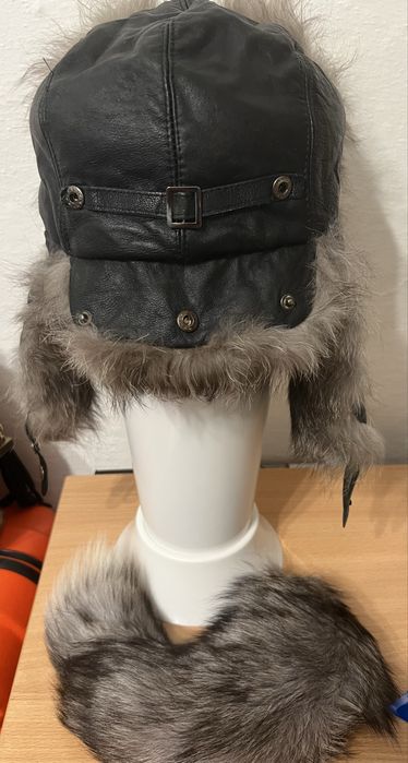 Шапка чернобурка с хвостом