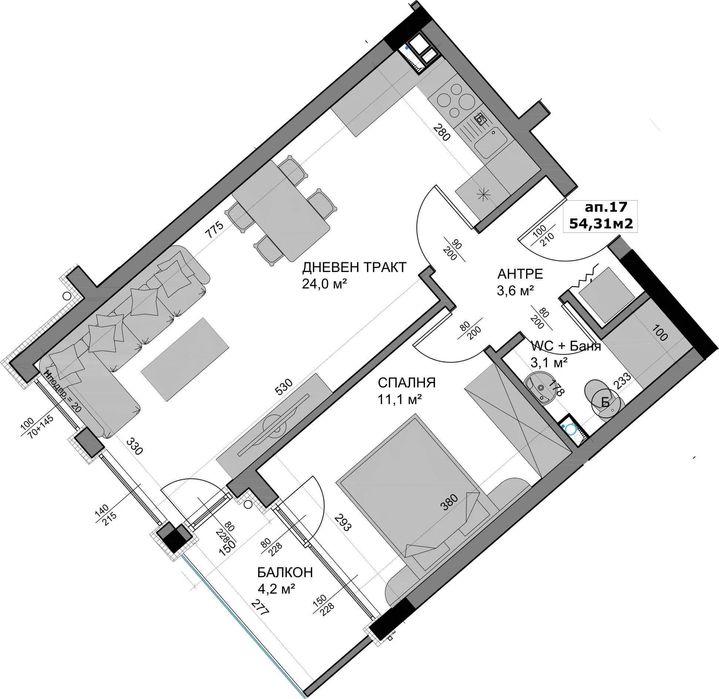 Продава се Двустаен апартамент в Варна, Владислав Варненчик - 62 кв.м за 1452 €/кв.м - Снимка #1