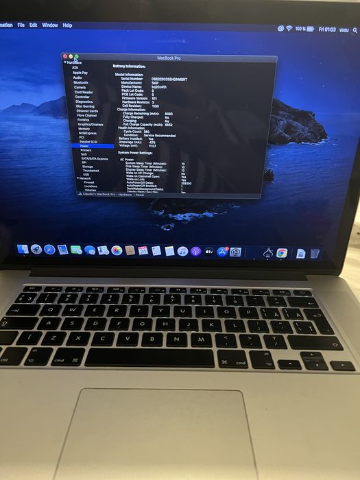 Macbook pro retina 15 Inch i7 8gb ram ssd 256gb 2 x  video nvidia rtx 650m intel windows si osx