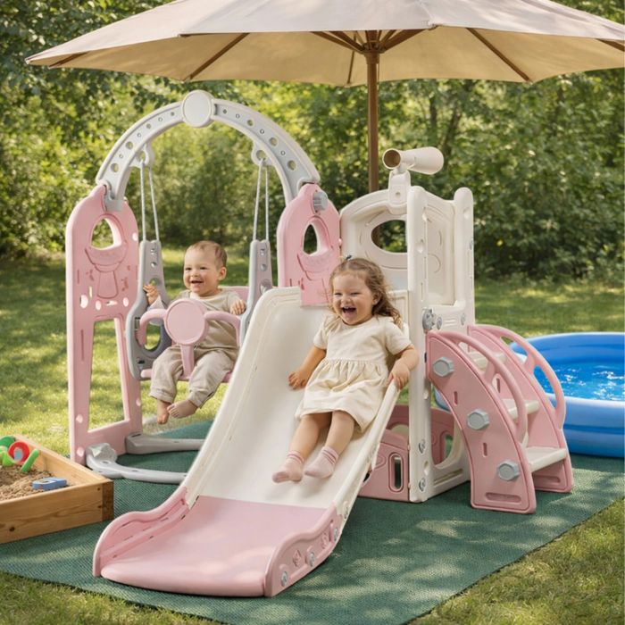 Детска пързалка с люлка 4 в 1 

Н.ц 1 евро 
Мин.стъпка 10 евро 
Край 26.04.26г
22.30ч