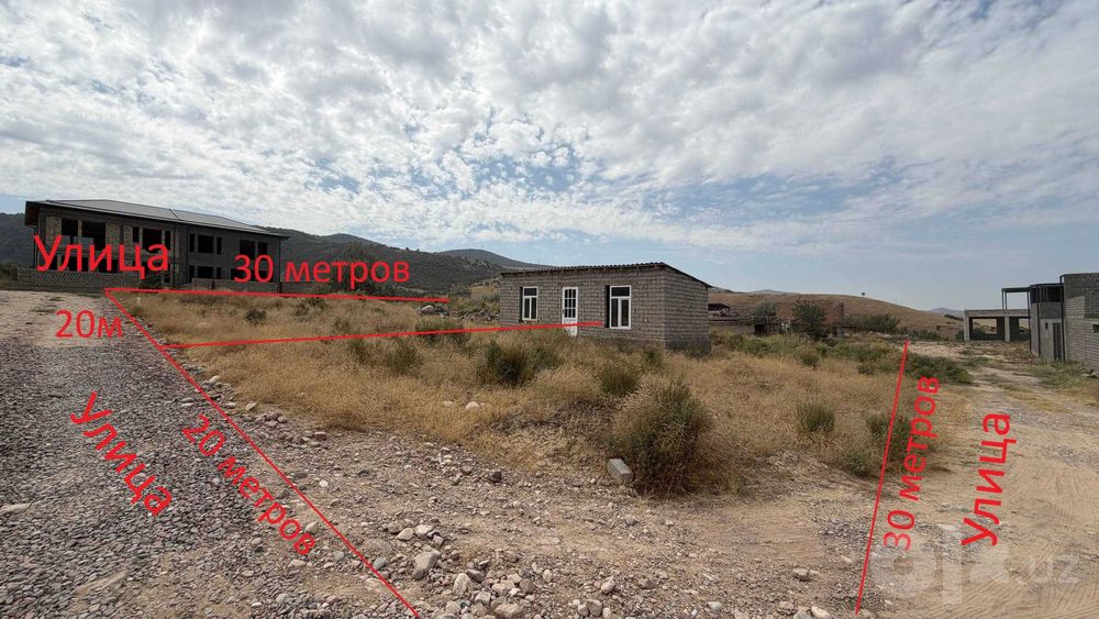 Продается 6 + 6 соток в Горах, 7 км от Бочки, Чарвак