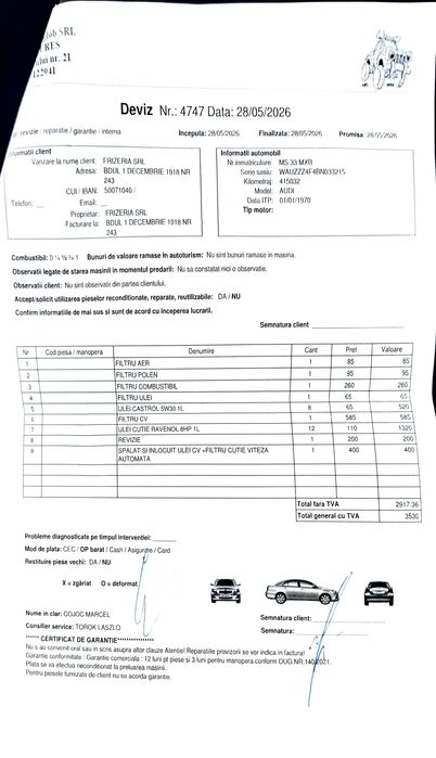 Schimb - Autoutilitara Audi A6 Allroad - impozit 600 lei