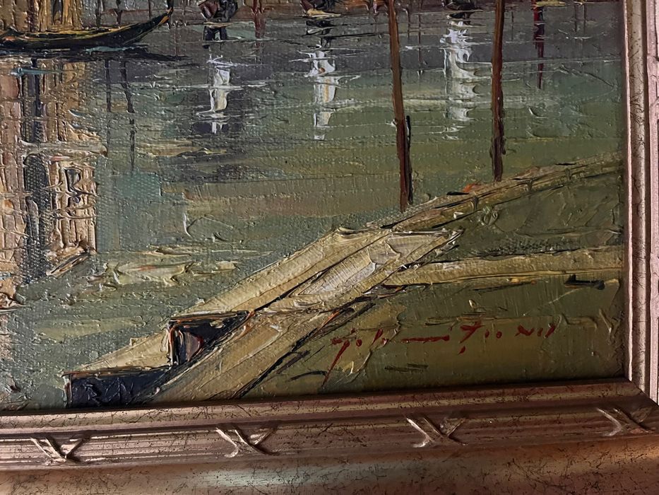 Pictura originala, “Venetia” de Ion Ialomiteanu, inramata
