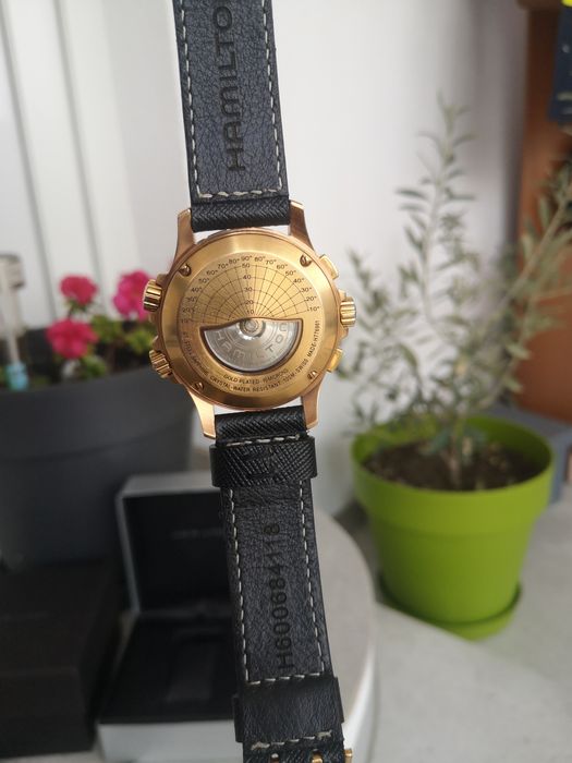 Ceas Hamilton X-Wind rose gold nou valjoux 7750 tag heuer longines