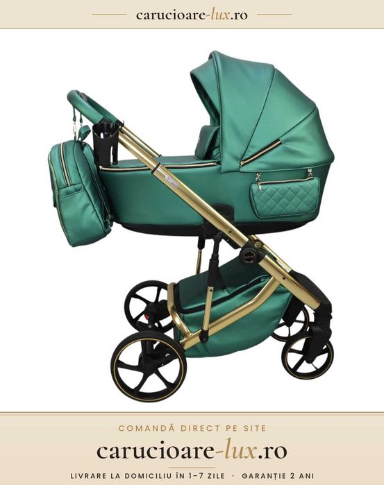 Cărucior 4 în 1 Sojan Citax Exclusive Verde Smarald – carucioare-lux.ro
