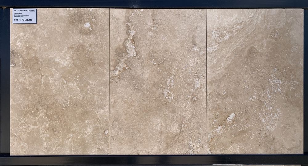 Travertin 61x30.5x1.2 chituit, mat.