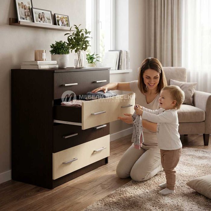 Нов! Скрин Компанит Комод-4Б