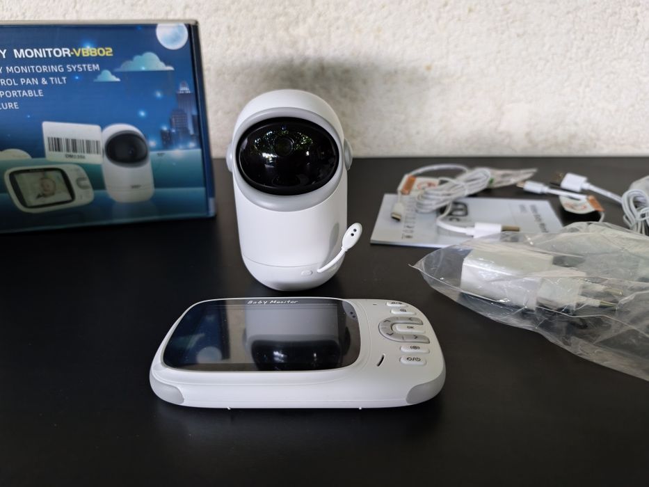 Monitor bebe camera supraveghere video copii bebelusi VB802 techsuit interfon wireless  360 grade