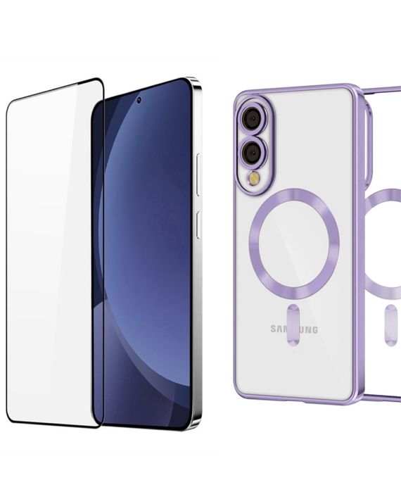 Samsung S25 S25 EDGE PLUS ULTRA - Husa Magsafe Lucioasa + Folie Sticla