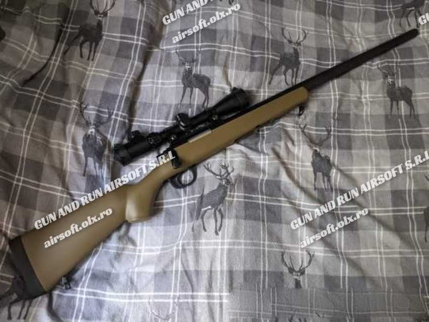 PUSCA MODIFICATA *FARA PERMIS!!* Cu Luneta (Airsoft) + Munitie Arc Co2