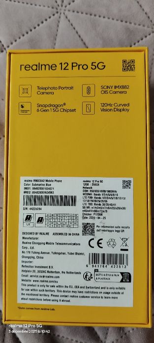 Realme 12 pro 5g varianta 12 GB RAM