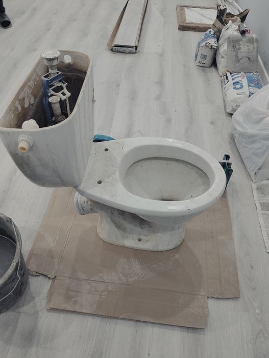 Унитаз для строителей все работает