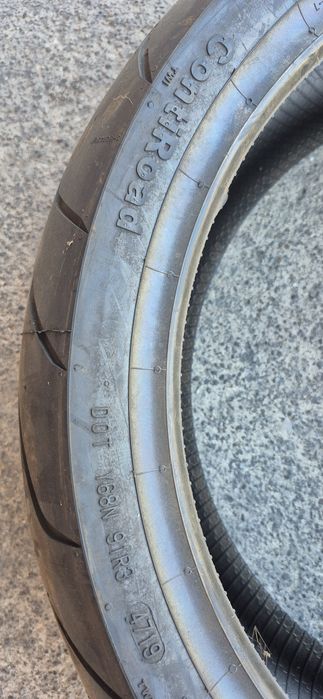 2 anvelope moto noi Continental,fata 120/70 ZR17 M/C,spate 190/50 ZR17 M/C.Pretul este pe bucata.