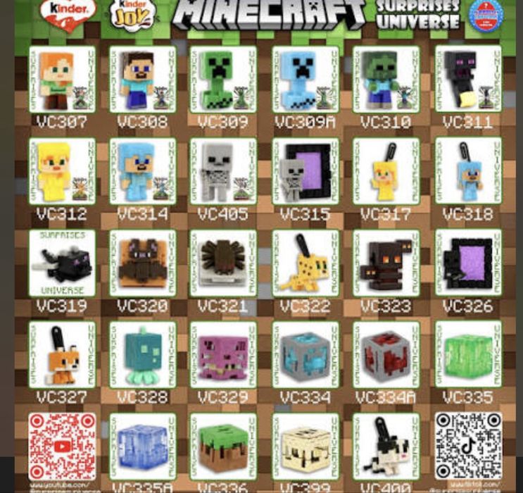 Продам Kinder joy minecraft , Продам киндер майнкрафт