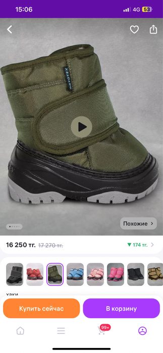 Сапожки зимние (Сноубутсы)