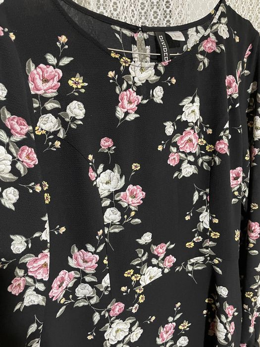 Rochie neagra flori marimea S