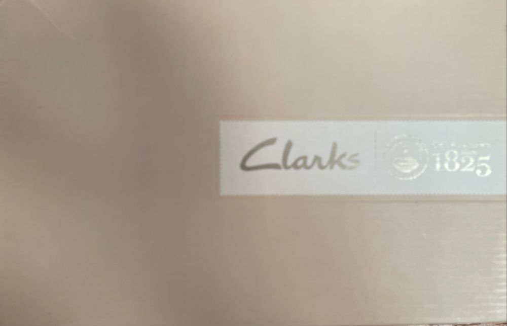 Кожаные чёрные туфли бренда Clarks, размер 40