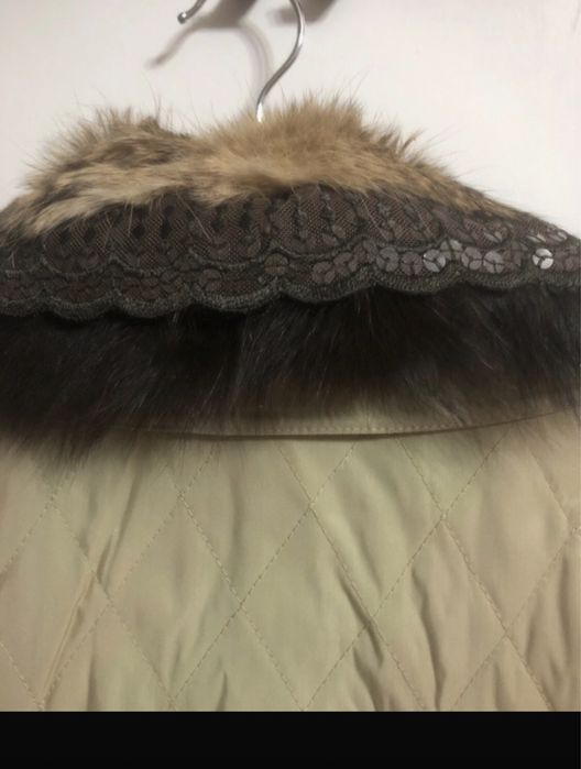 Geaca lung  cu blana