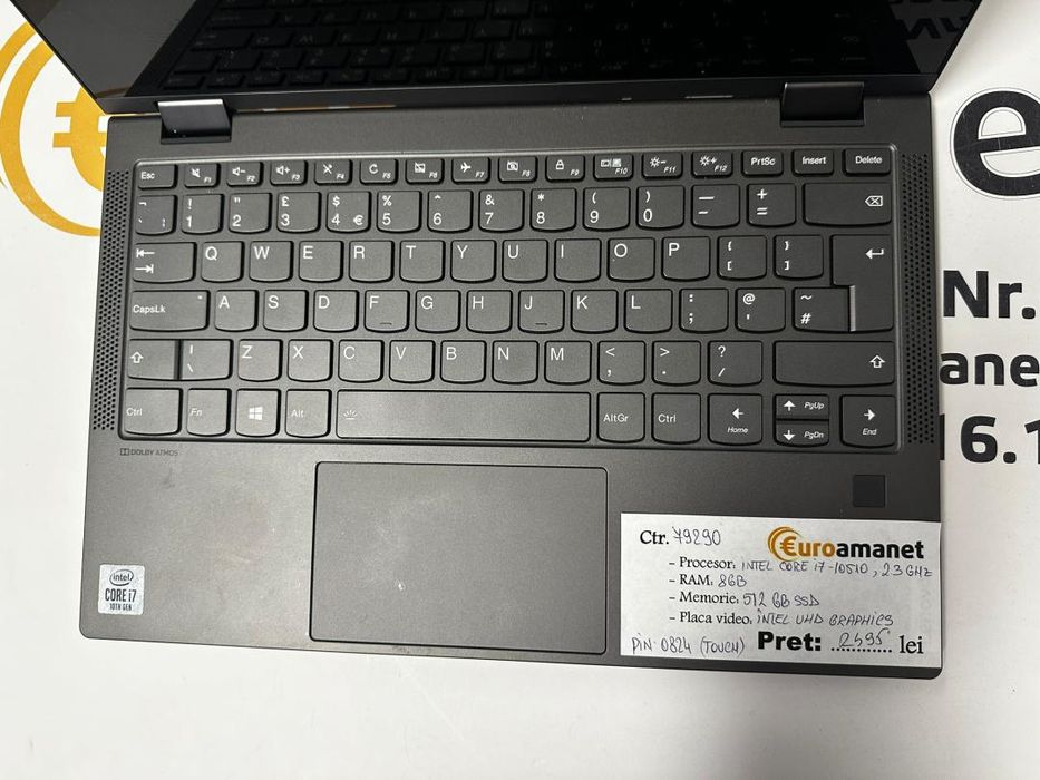 Laptop Lenovo Yoga C640, IntelCore i7-10510, Touch-Screen -T-