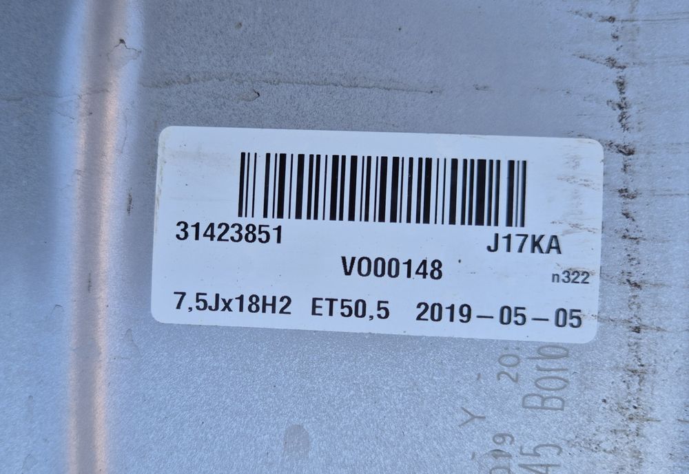 Set 4buc jante originale Volvo XC60 R18 - 7.5Jx18H2 ET50,5 5x108