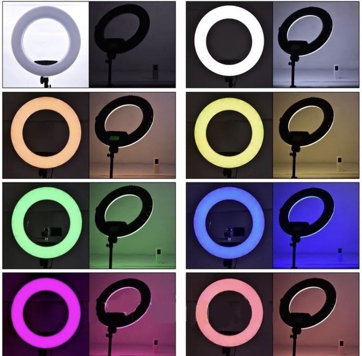 Лампа колцевая RGB